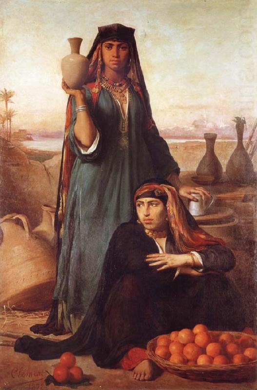 Felix-Auguste Clement Women Selling Water and Oranges on the Road to Heliopolis china oil painting image
